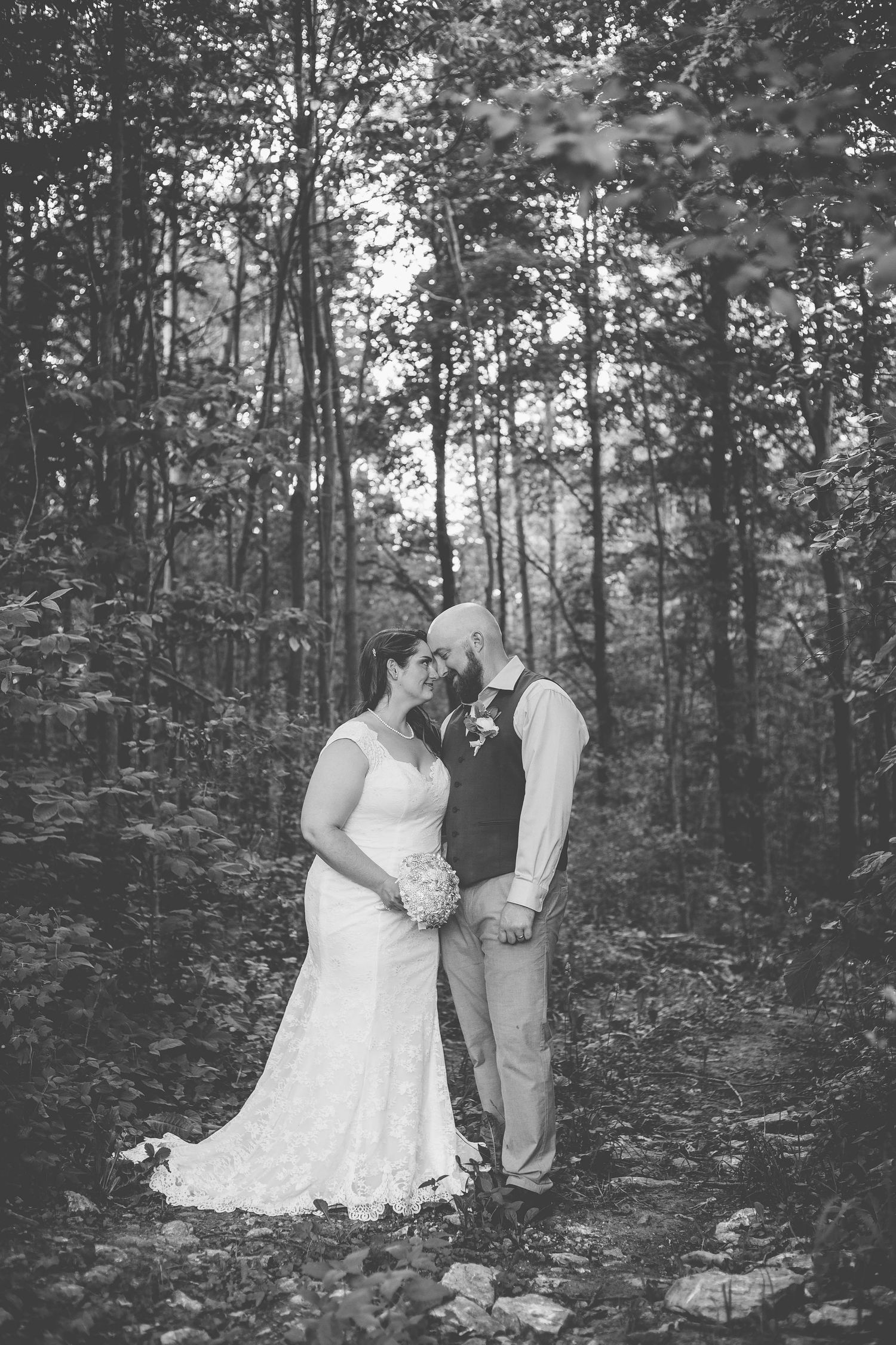 wedding photo of bride and groom