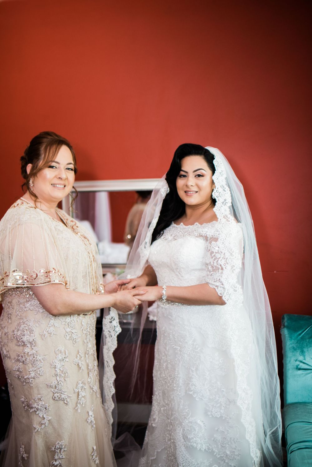bride and mother of the bride portrait