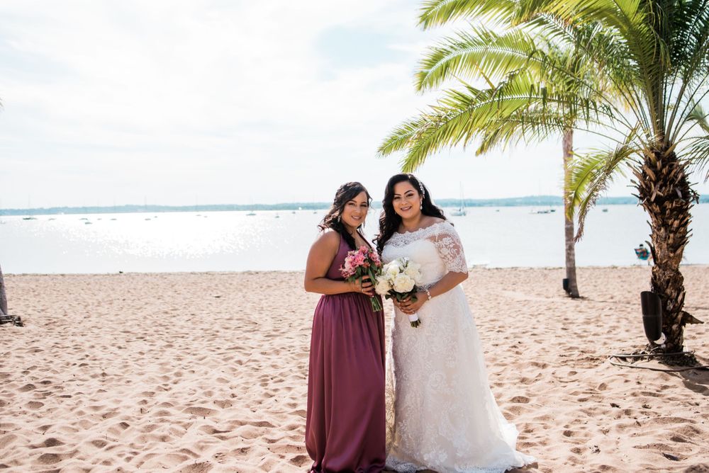 bride and bridesmaid