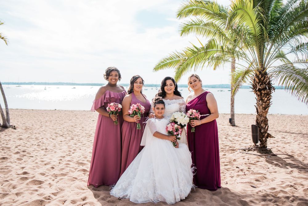 bride and bridesmaids
