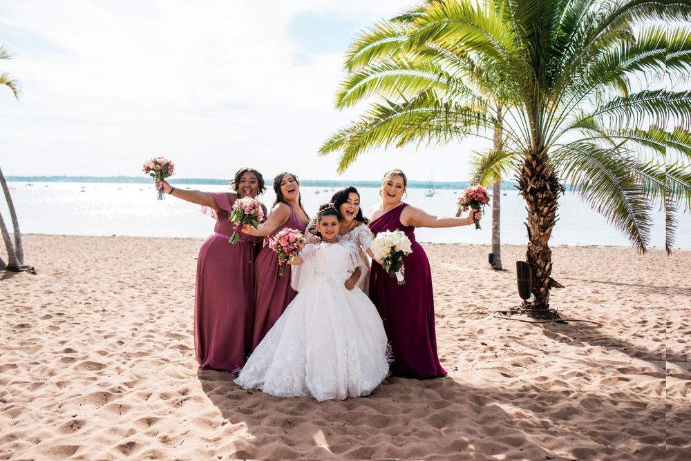 bride and bridesmaids