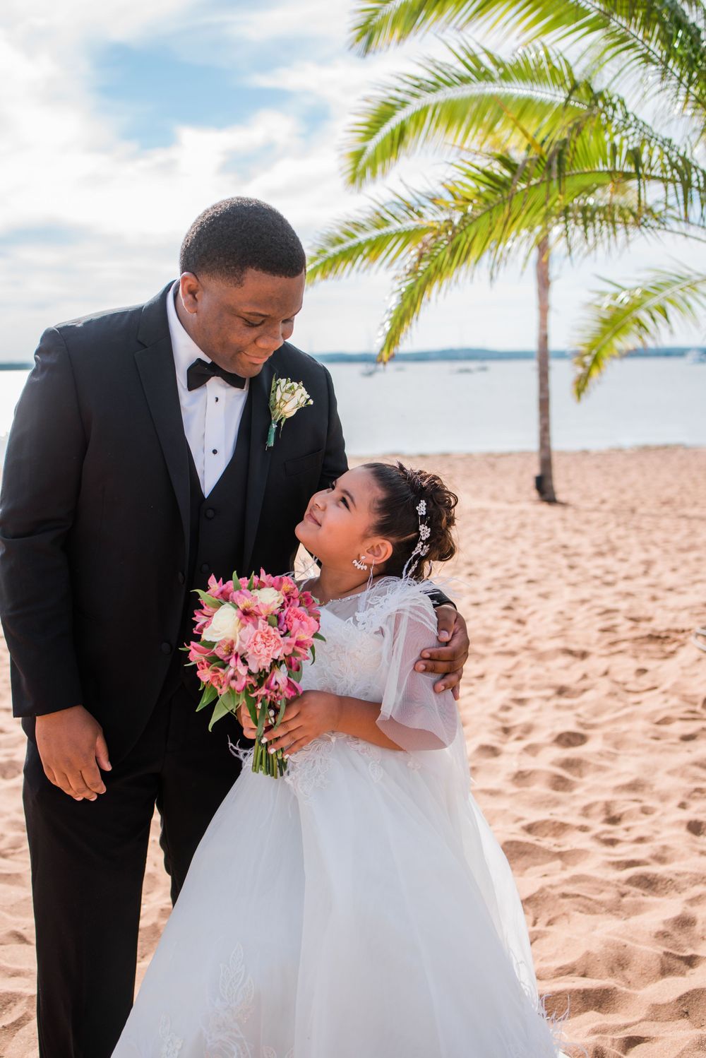 groom and junior bride