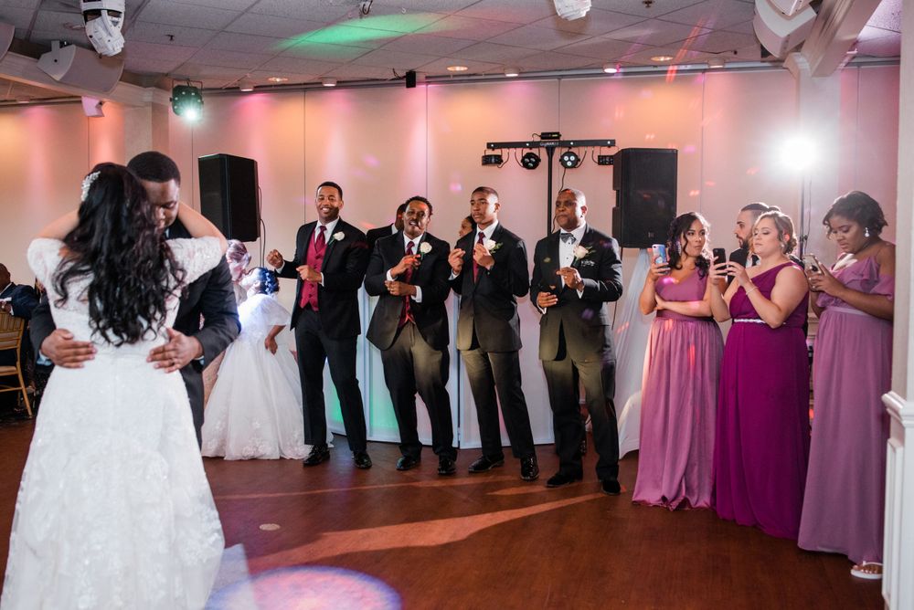 bride and groom first dance