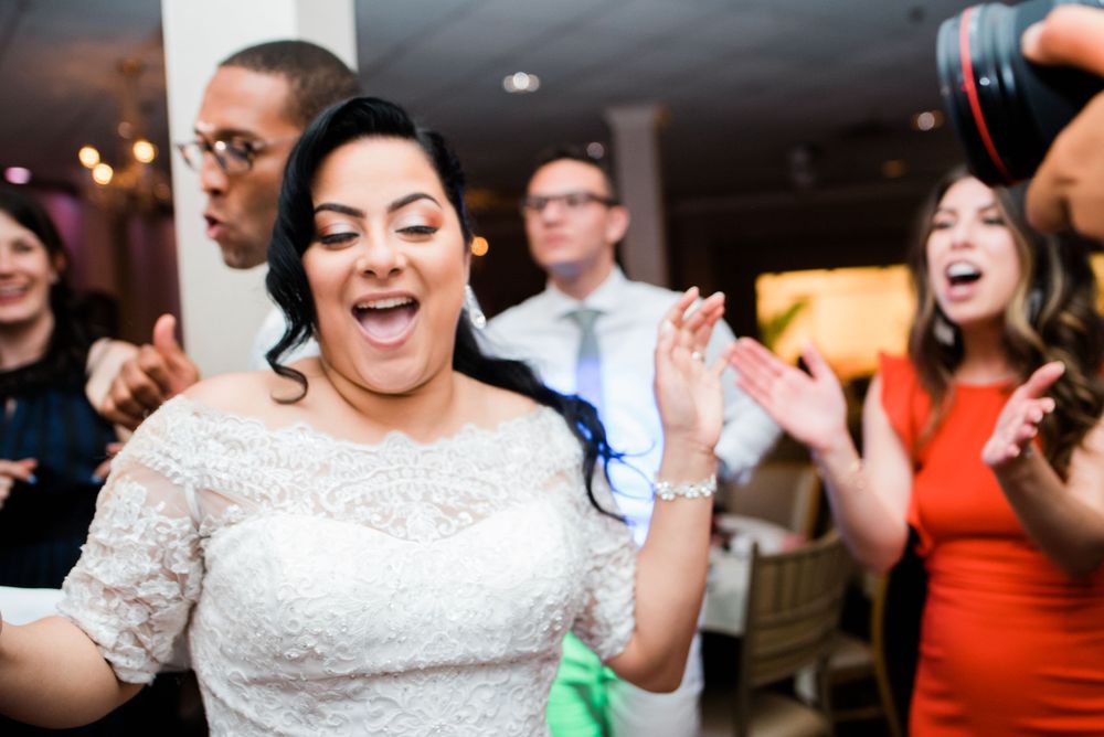 bride dancing and having fun on the dance floor