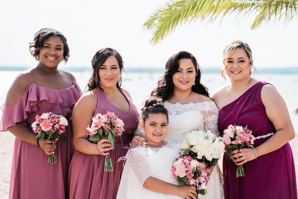 bride and bridesmaids
