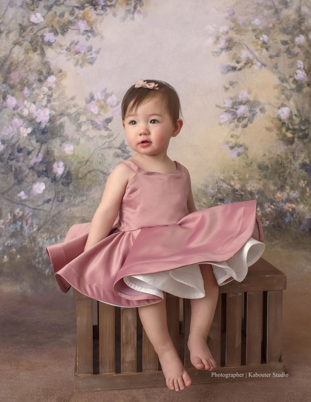 Baby in couture dress photoshoot in Washington DC