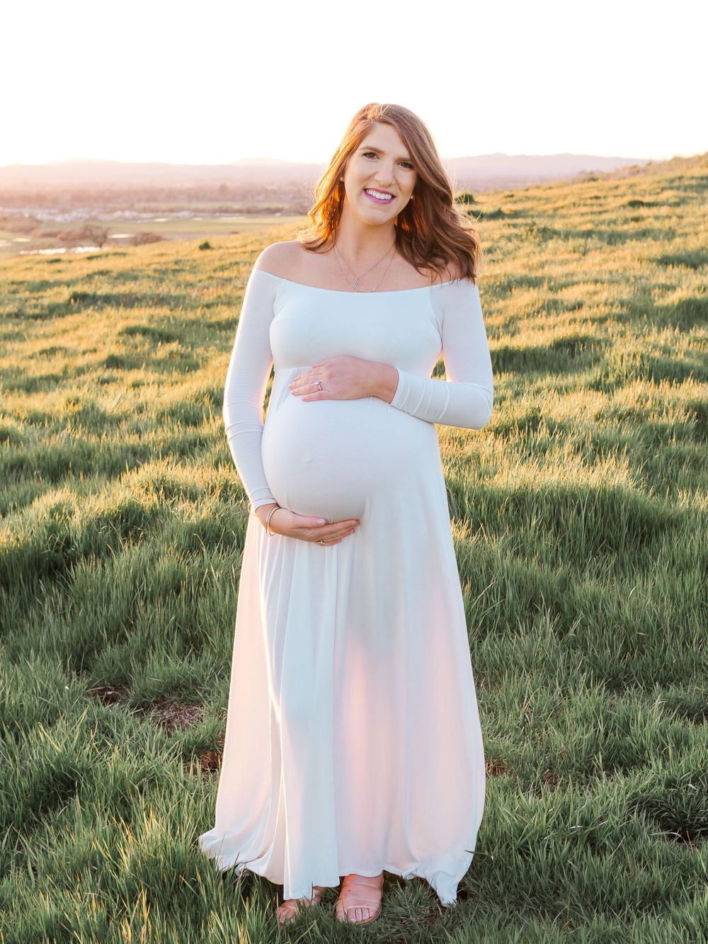 maternity session at sunset golden hour Sonoma County