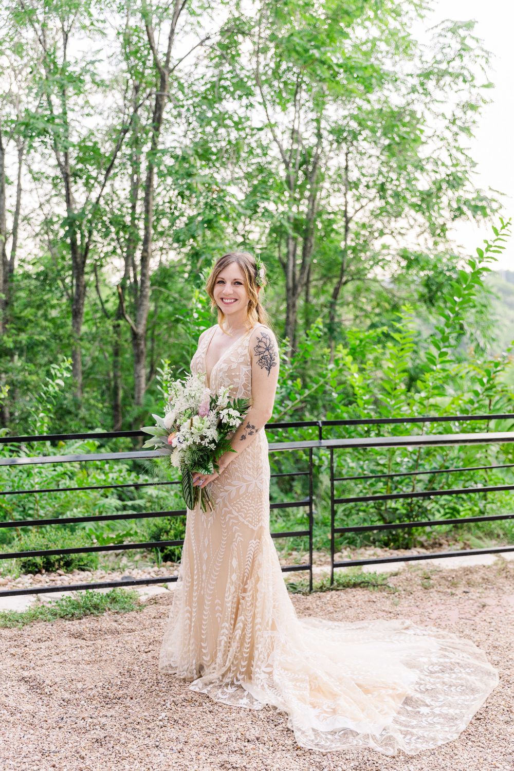 boho bridal portrait