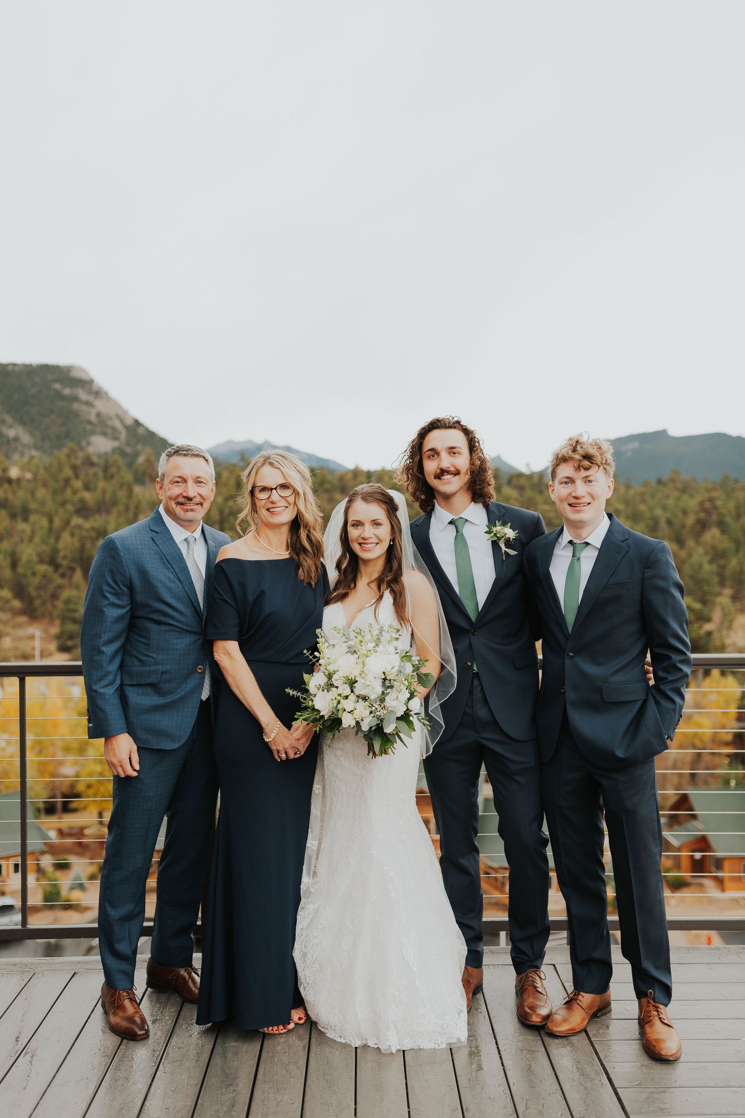 Family portraits Estes Park, Colorado wedding