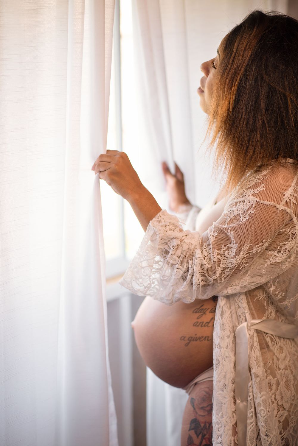 Maternity boudoir photography session in Buffalo, NY