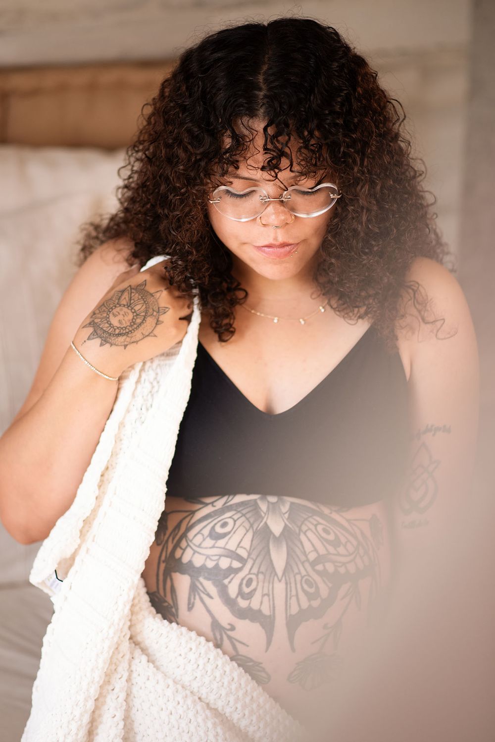 Maternity boudoir photography session in Buffalo, NY