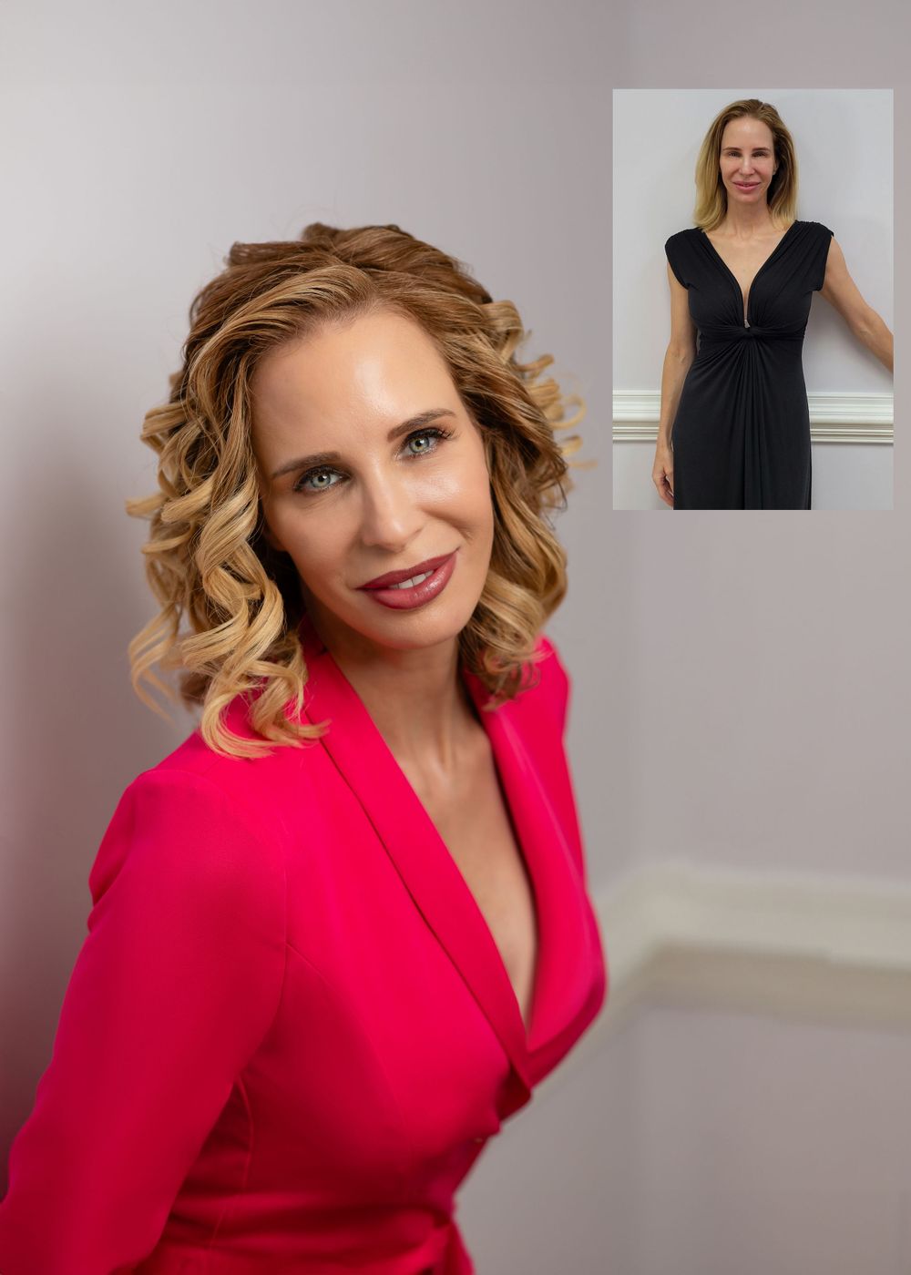 before and after hair and makeup branding photo