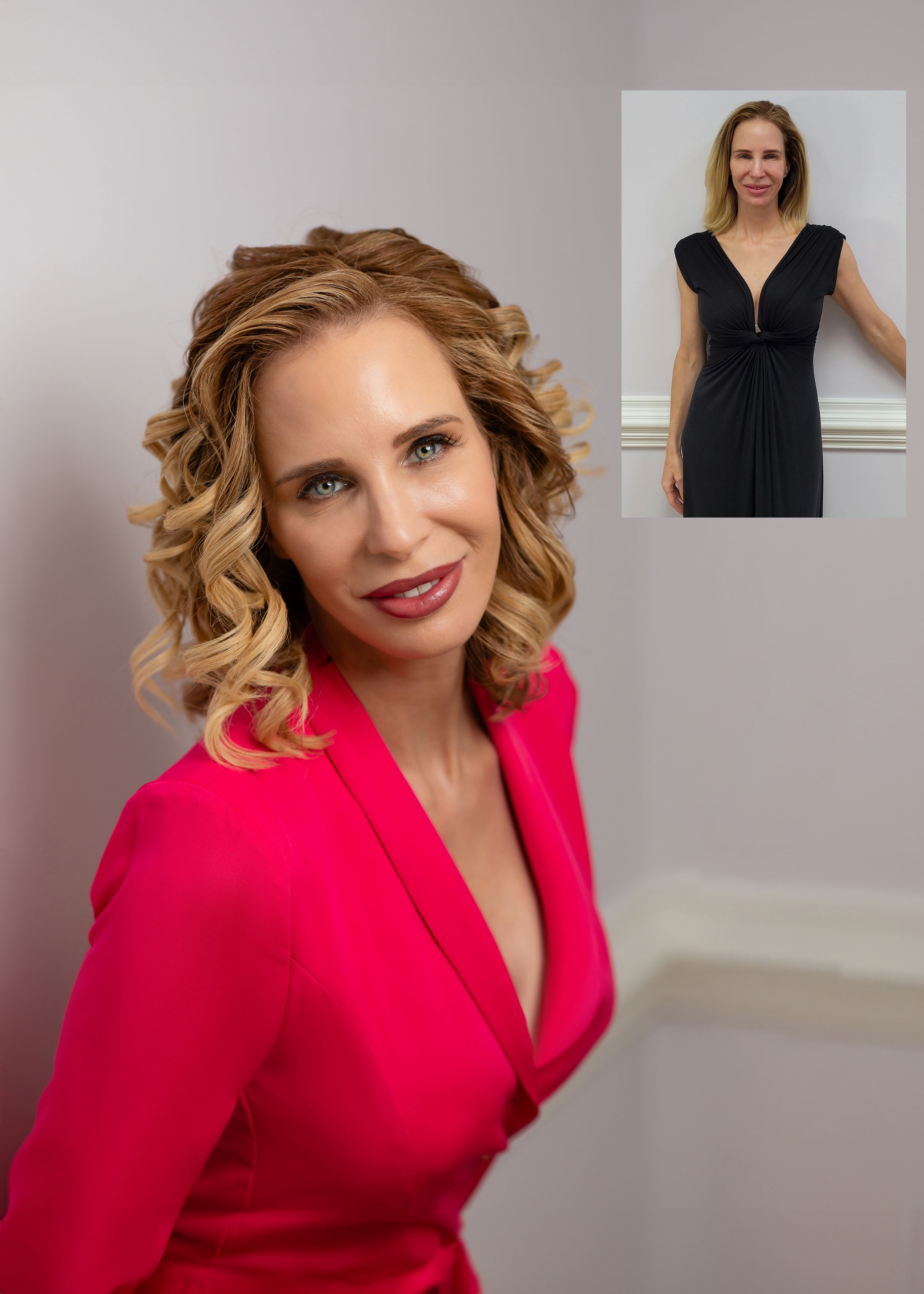 before and after hair and makeup branding photo