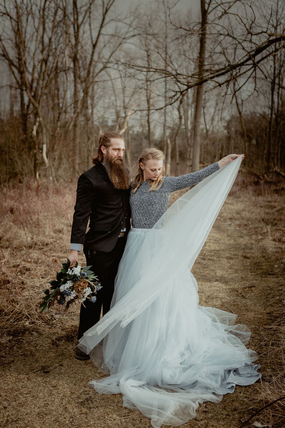 Michigan bridal couple
