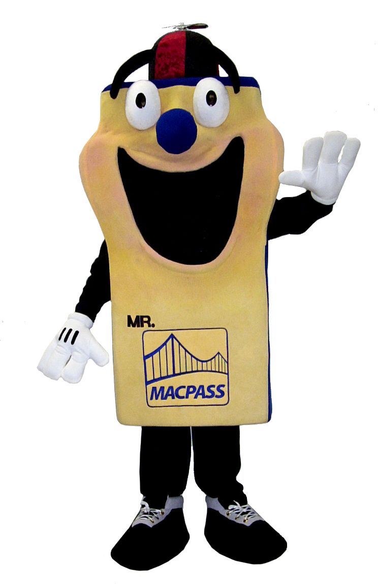 Macpass Mascot Halifax Dartmouth Bridge Pass Mascot Friendly Mascot Costume HRM Nova Scotia Well Built Mascots Bam
