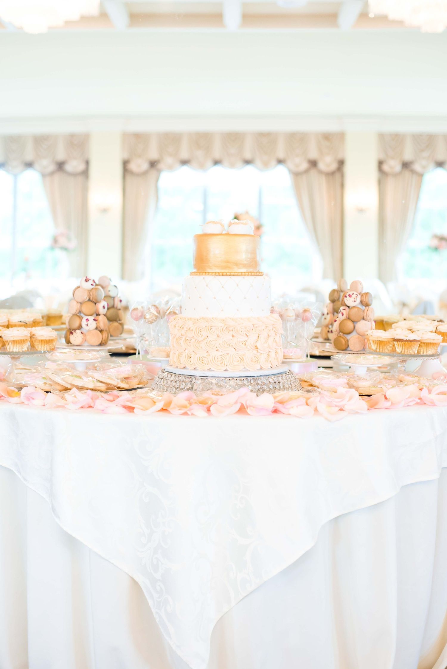 dessert table at a girl baby shower in sugar land texas