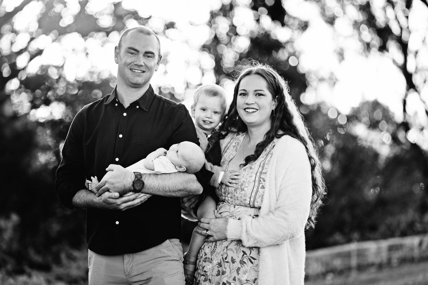 David Boyes of Cooee Motion Media with his family at the HMAS Sydney II Memorial. Photo by Shaun Rose Photography