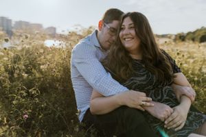 Summer engagement session along Dartmouth Waterfront, across from Halifax Waterfront, Dartmouth Nova Scotia