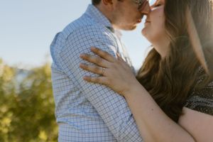 Summer engagement session along Dartmouth Waterfront, across from Halifax Waterfront, Dartmouth Nova Scotia