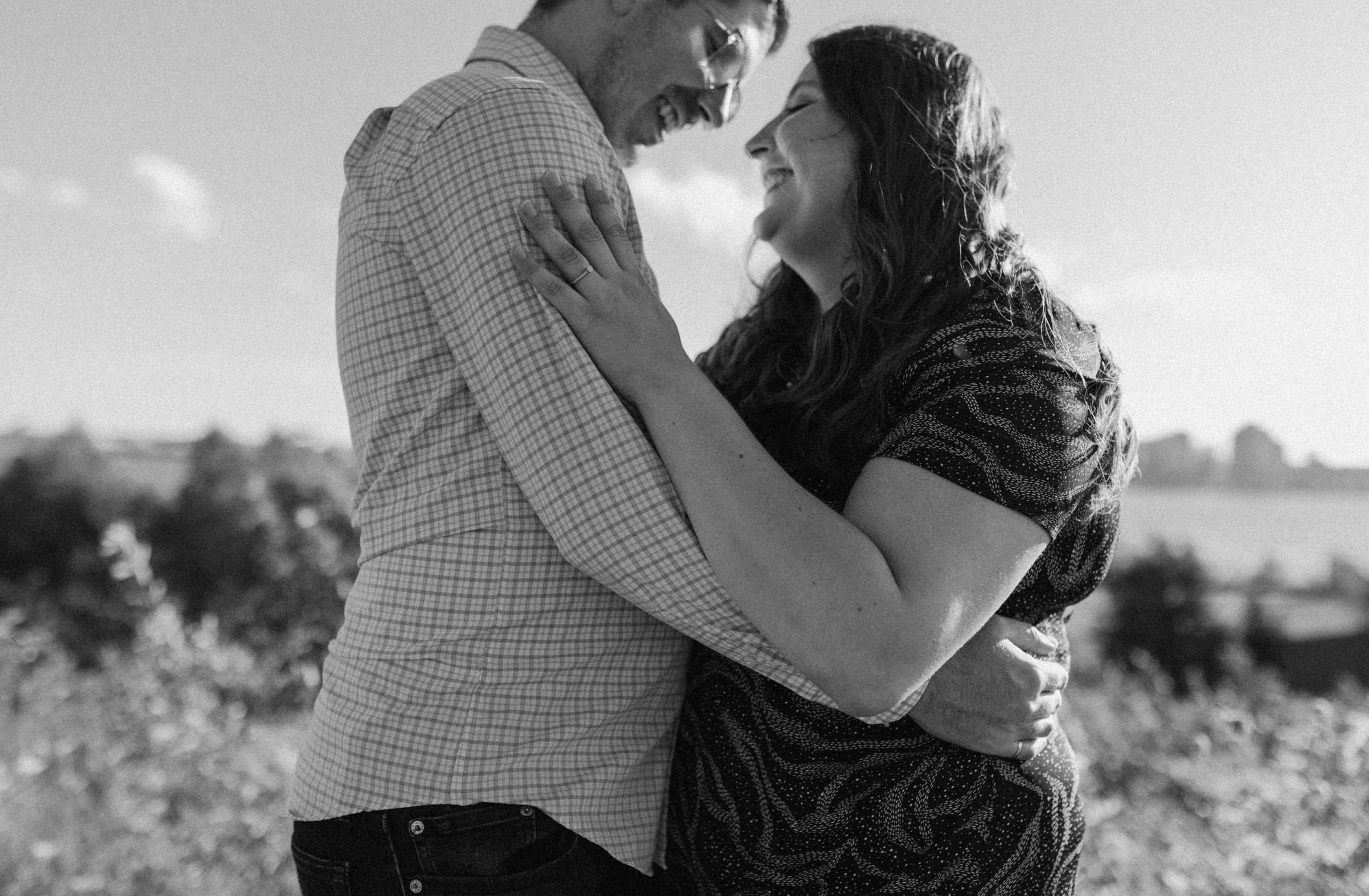 Summer engagement session along Dartmouth Waterfront, across from Halifax Waterfront, Dartmouth Nova Scotia