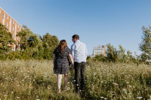 Summer engagement session along Dartmouth Waterfront, across from Halifax Waterfront, Dartmouth Nova Scotia