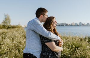 Summer engagement session along Dartmouth Waterfront, across from Halifax Waterfront, Dartmouth Nova Scotia