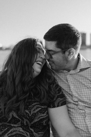 Summer engagement session along Dartmouth Waterfront, across from Halifax Waterfront, Dartmouth Nova Scotia