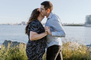 Summer engagement session along Dartmouth Waterfront, across from Halifax Waterfront, Dartmouth Nova Scotia