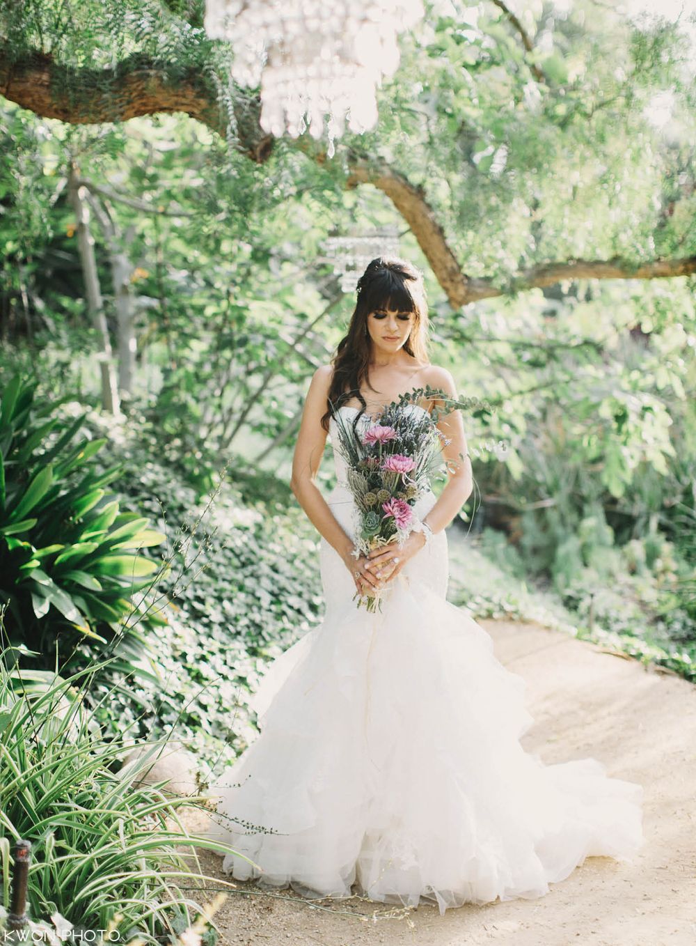 Bride getting ready in the suite. Mountain Mermaid Topanga wedding by KWON PHOTO