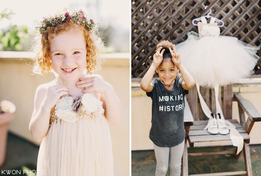 Bride and bridesmaids celebrating. Mountain Mermaid Topanga wedding by KWON PHOTO