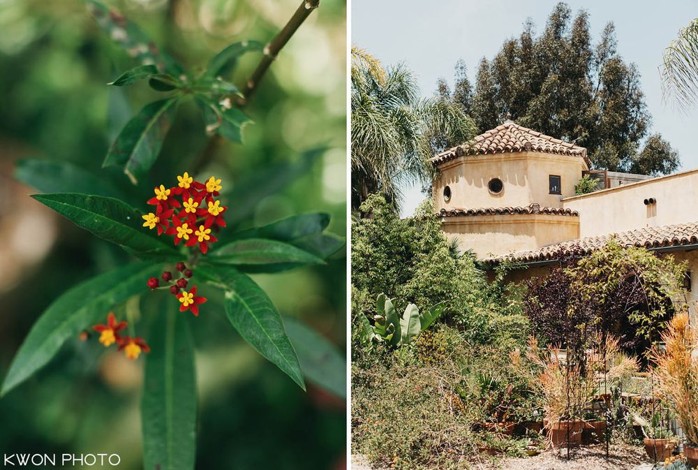 Rustic floral decor and venue setup. Mountain Mermaid Topanga wedding by KWON PHOTO