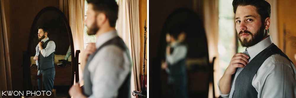 Groomsmen toasting before ceremony. Mountain Mermaid Topanga wedding by KWON PHOTO