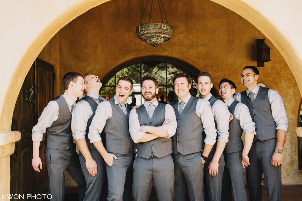Groomsmen toasting before ceremony. Mountain Mermaid Topanga wedding by KWON PHOTO