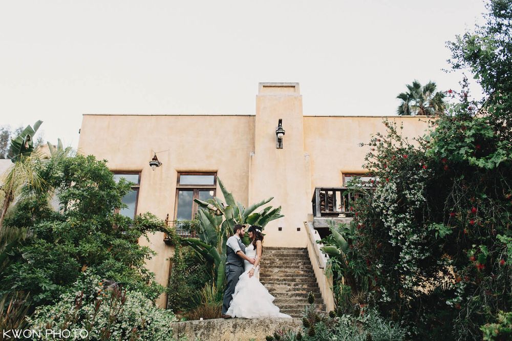 Outdoor garden wedding ceremony vows. Mountain Mermaid Topanga wedding by KWON PHOTO