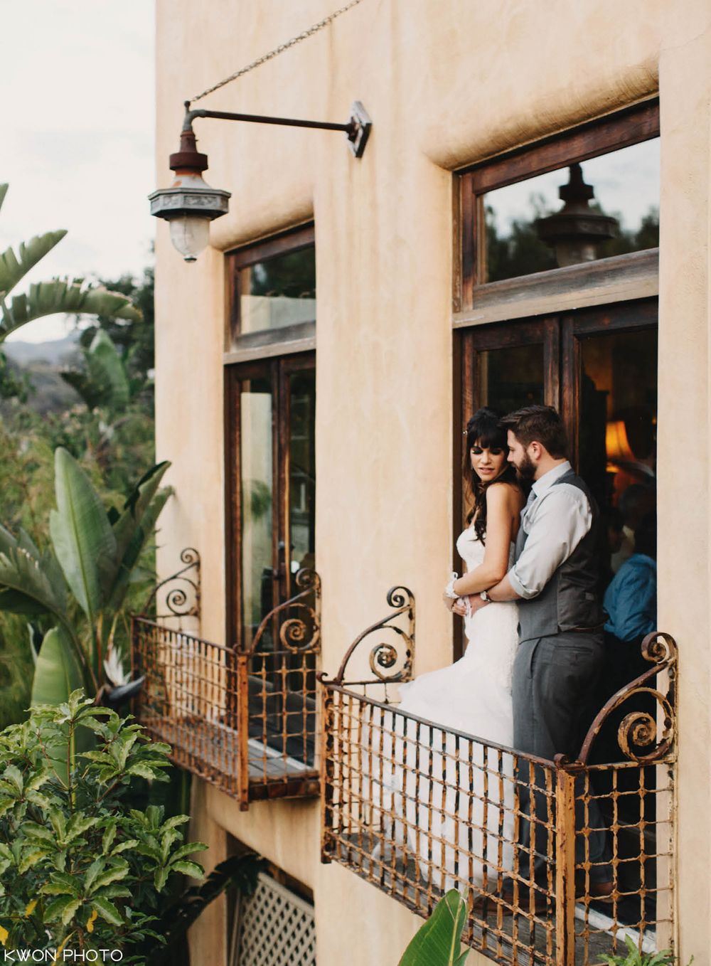 Romantic couple portrait in Topanga. Mountain Mermaid Topanga wedding by KWON PHOTO