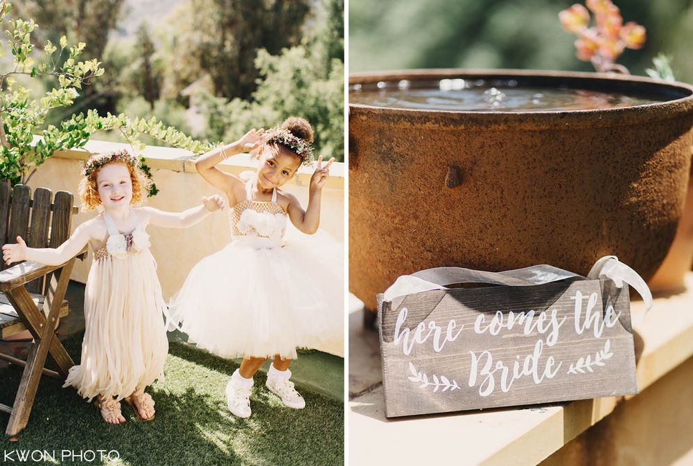 Bride getting ready in the suite. Mountain Mermaid Topanga wedding by KWON PHOTO