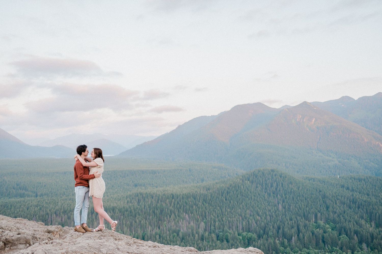 Rattlesnake Ledge at sunset. Photo by Pine + Vow.