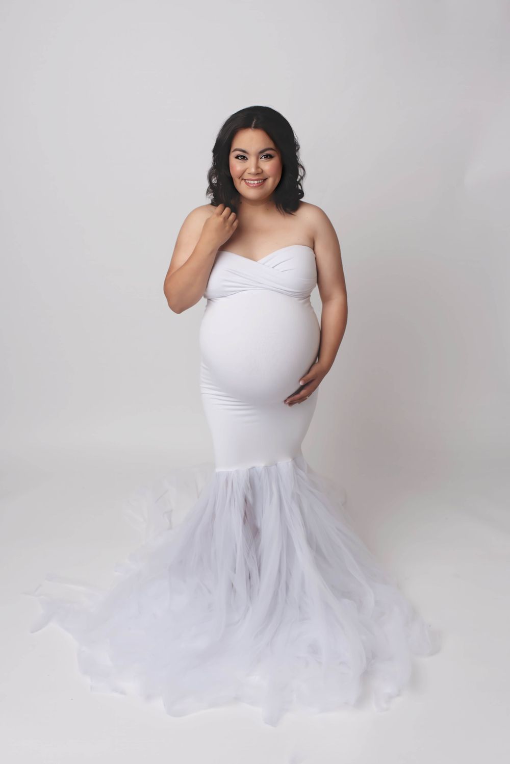 white on white beautiful twin mama