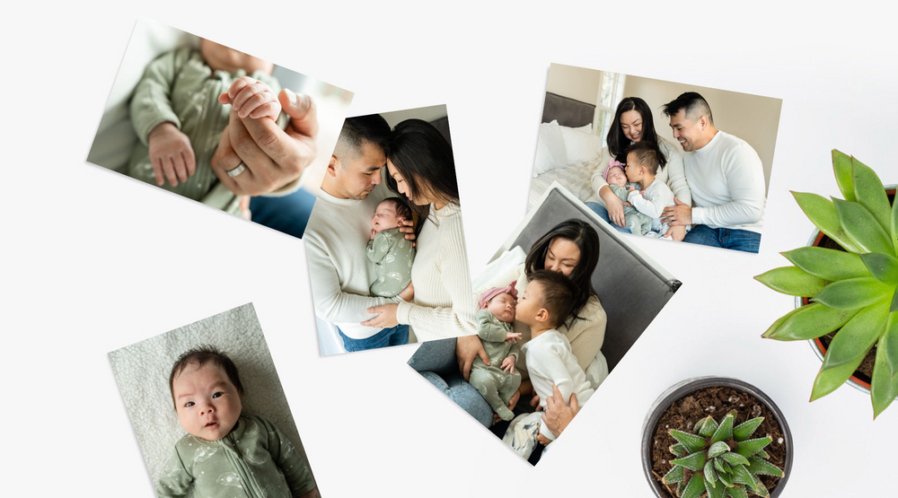 Table full of family photos