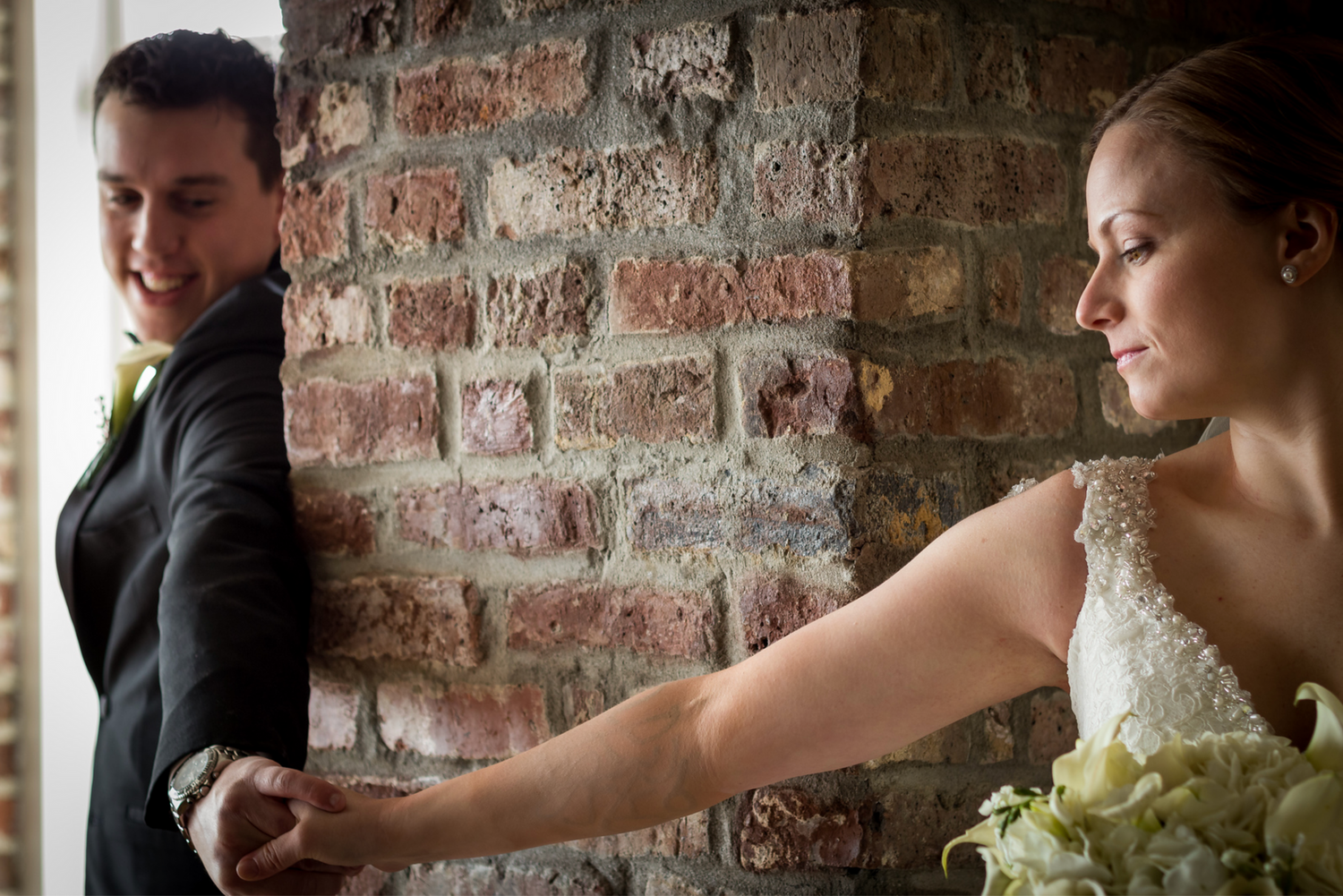 First Looks, No peaking, pre wedding prayer