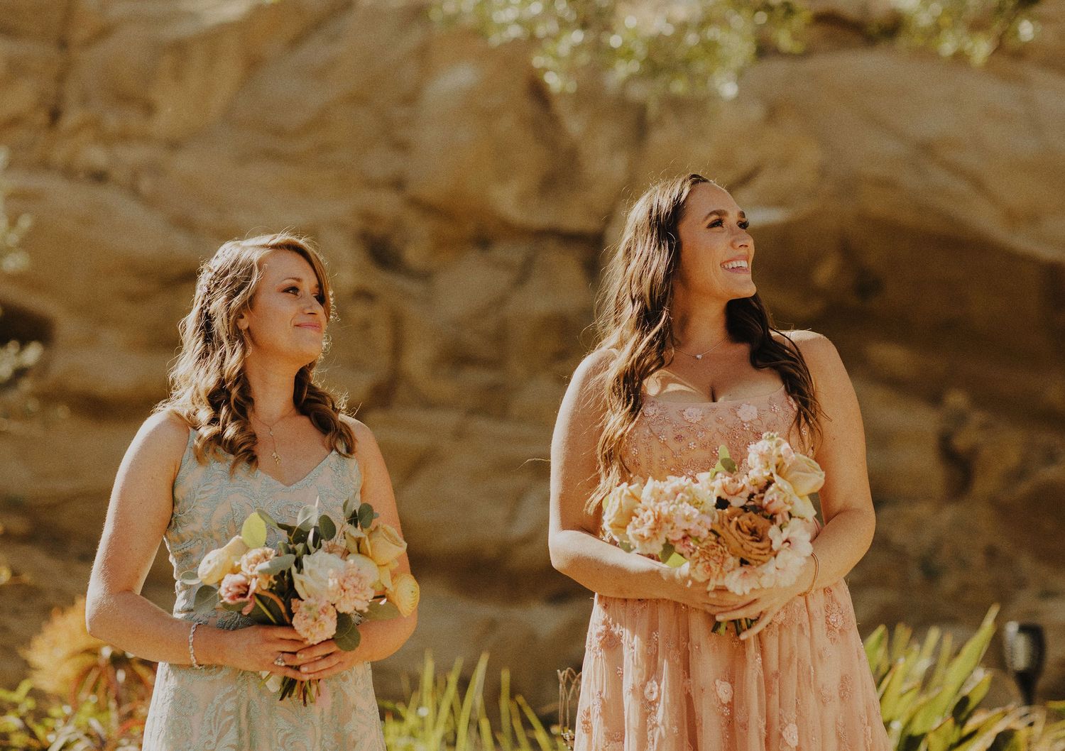 E Noelle Photography backyard wedding in Hidden Hills Los Angeles, bridesmaids