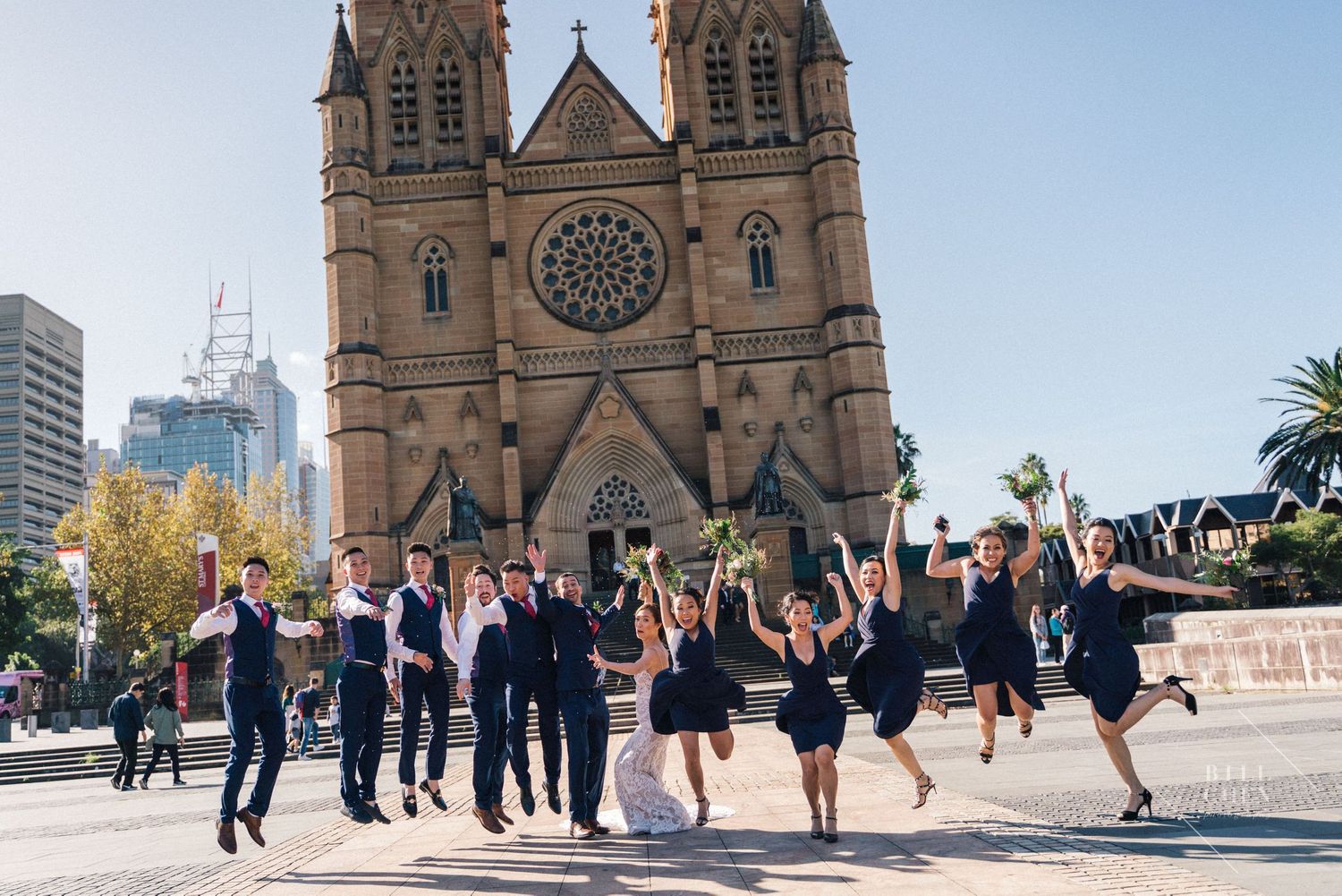 Sydney St Mary's cathedral wedding capture by Bill Chen
