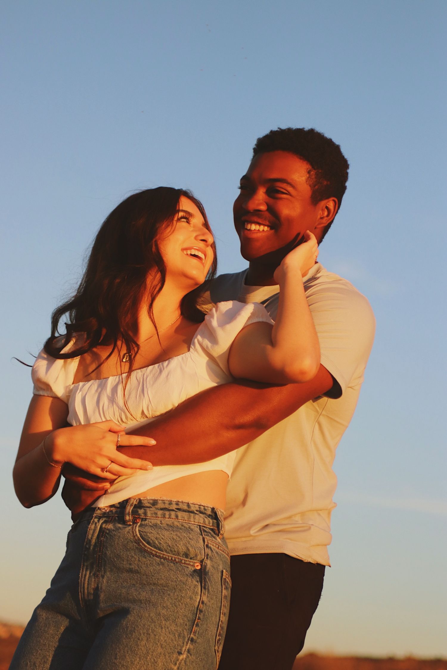 Engagement Photography of young couple smiling