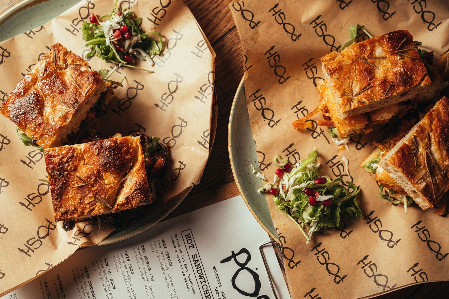 Posh sarnies, part of website revamp at 1000 trades, Jewellery quarter. Birmingham