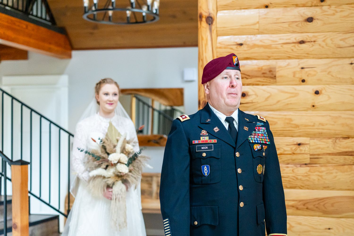 bride's first look with her father