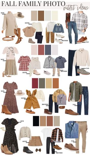 Family Autumn photoshoot outfit ideas