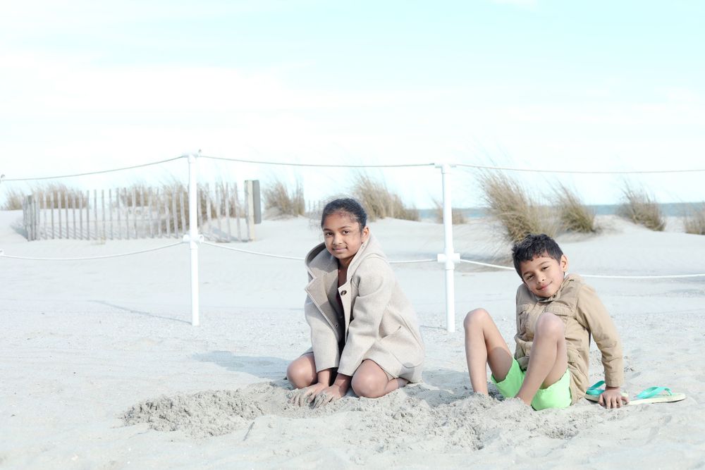 Kids playing on Isle of Palm beach