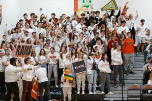 Mineral Ridge Basketball Student section. basketball