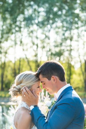 Magic Hour Portraits West Michigan Wedding Photography. Bride and Groom Wedding Poses. Intimate Portrait Photography.