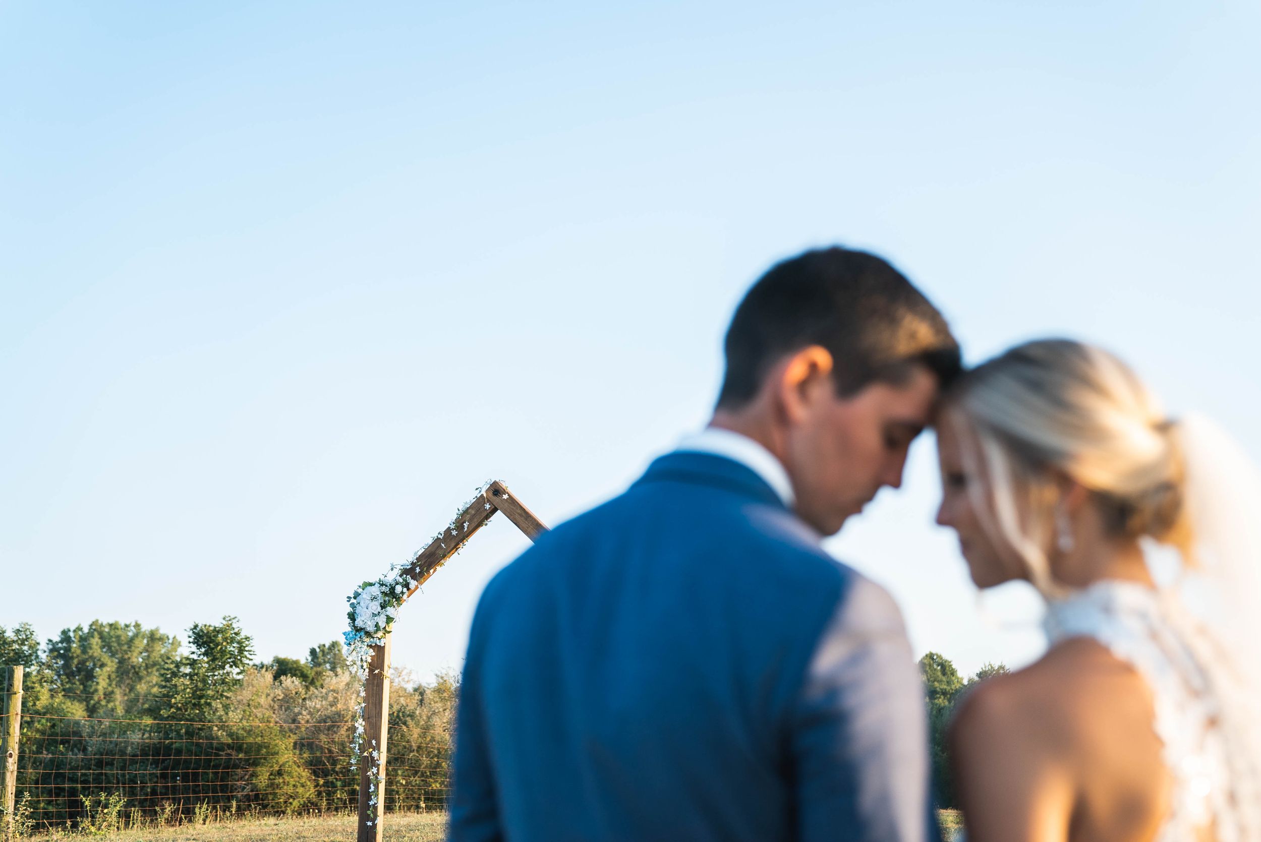 Magic Hour Portraits West Michigan Wedding Photography. Bride and Groom Wedding Poses. Intimate Portrait Photography.
